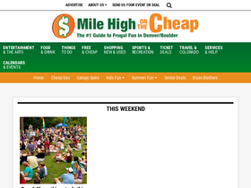 'milehighonthecheap.com' screenshot