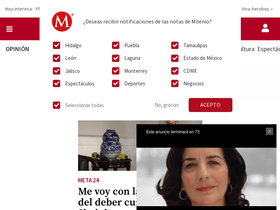'milenio.com' screenshot