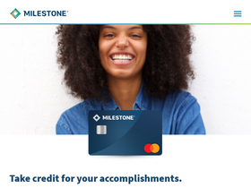 'milestonegoldcard.com' screenshot
