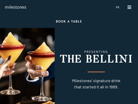 'milestonesrestaurants.com' screenshot