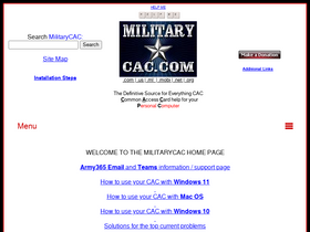 'militarycac.com' screenshot