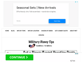'militarydisneytips.com' screenshot