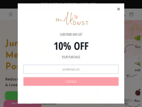 'milkdust.com' screenshot