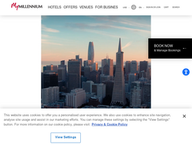 'millenniumhotels.com' screenshot