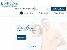 'millenniumphysician.com' screenshot