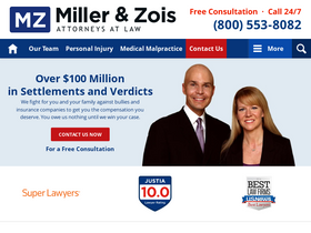 'millerandzois.com' screenshot