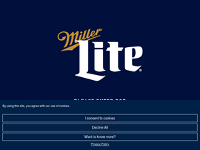 'millerlite.com' screenshot