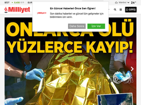 'milliyet.com.tr' screenshot