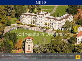 'mills.edu' screenshot