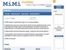 'mimi.hu' screenshot