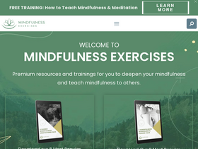 'mindfulnessexercises.com' screenshot
