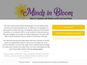 'minds-in-bloom.com' screenshot