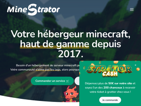 'minestrator.com' screenshot