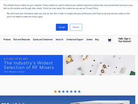 'minicircuits.com' screenshot