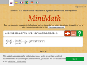 'minimath.net' screenshot