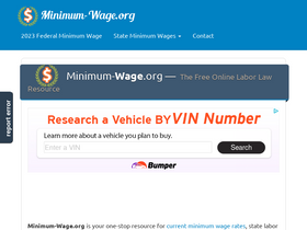 'minimum-wage.org' screenshot