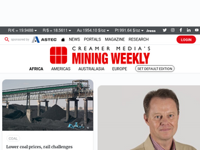 'miningweekly.com' screenshot