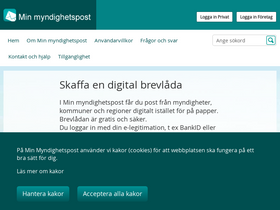 'minmyndighetspost.se' screenshot