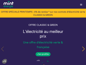 'mint-energie.com' screenshot