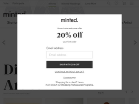 'minted.com' screenshot