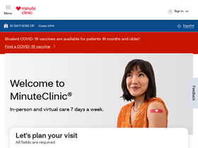 'minuteclinic.com' screenshot