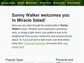 'miraclesalad.com' screenshot