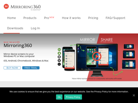 'mirroring360.com' screenshot
