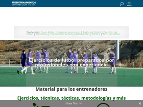 'misentrenamientosdefutbol.com' screenshot