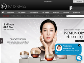 'missha.com.tr' screenshot