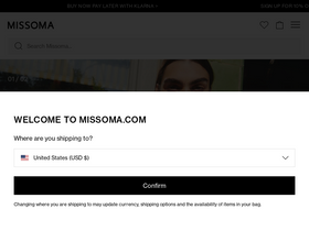 'missoma.com' screenshot