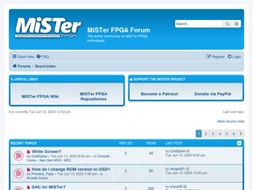 'misterfpga.org' screenshot