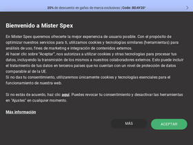 'misterspex.es' screenshot