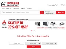 'mitsubishipartswarehouse.com' screenshot