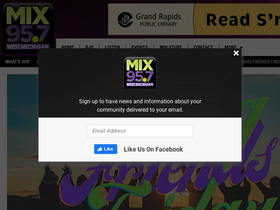 'mix957gr.com' screenshot