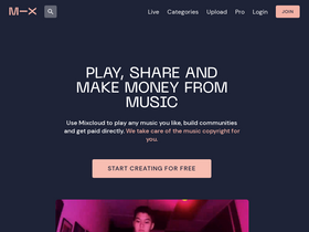'mixcloud.com' screenshot