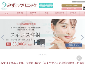 'mizuhoclinic.jp' screenshot