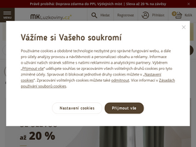 'mkluzkoviny.cz' screenshot