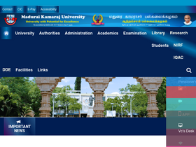 'mkuniversity.ac.in' screenshot