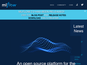 'mlflow.org' screenshot