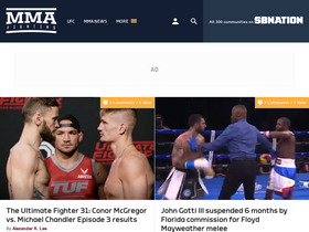 'mmafighting.com' screenshot