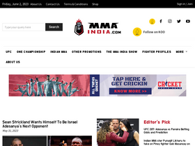 'mmaindia.com' screenshot
