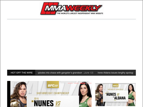 'mmaweekly.com' screenshot