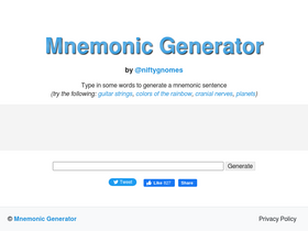 'mnemonicgenerator.com' screenshot