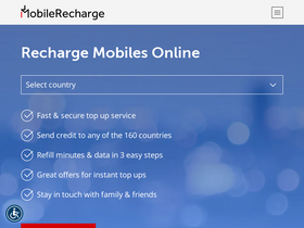 'mobilerecharge.com' screenshot