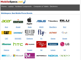 'mobilespecs.net' screenshot