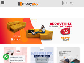 'mobydecmuebles.com' screenshot