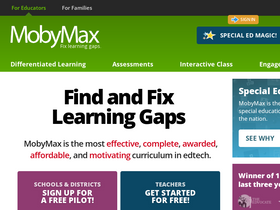 'mobymax.com' screenshot