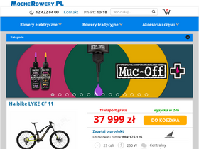 'mocnerowery.pl' screenshot