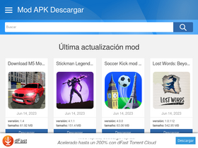 'modapkdescargar.com' screenshot