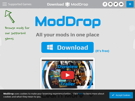 'moddrop.com' screenshot